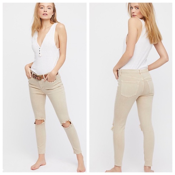 Free People Denim - Free People High-Rise Busted Skinny Jeans